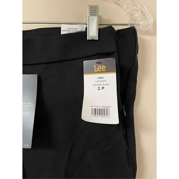 Brand New Lee Ultra Lux Any Wear Pants Women's Size: 2 Petite Unionall Black - Picture 3 of 5